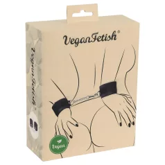   Vegan Fetish - cătușe pentru încheieturi - lanț scurt - negru