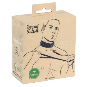 Fetish Vegan - guler cu ținte și lesă (negru)