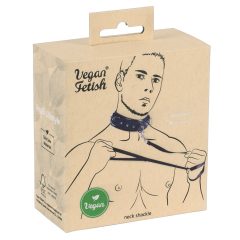Fetish Vegan - guler cu ținte și lesă (negru)