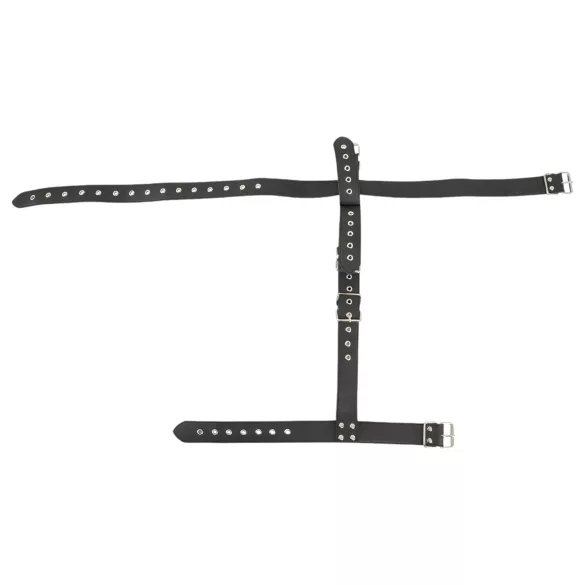 Vegan Fetish - set cătușe pentru legat mâinile la spate - negru