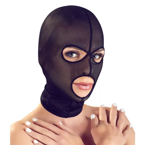 Bad Kitty - mască erotică tip plasă pentru oral - negru