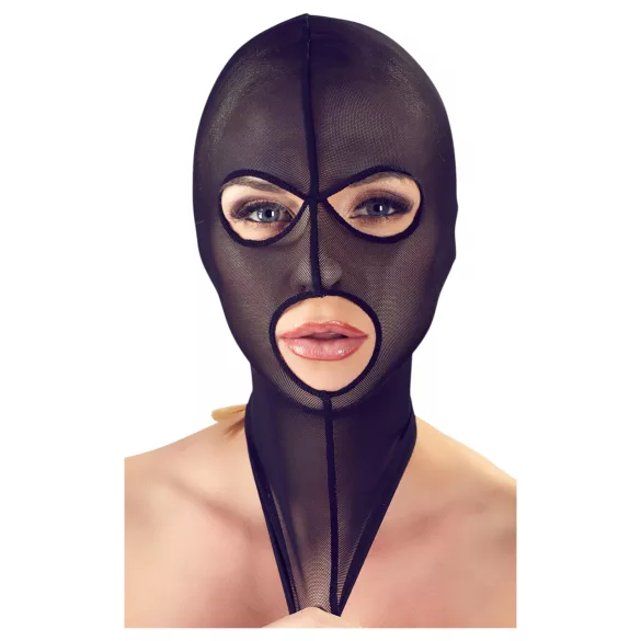Bad Kitty - mască erotică tip plasă pentru oral - negru