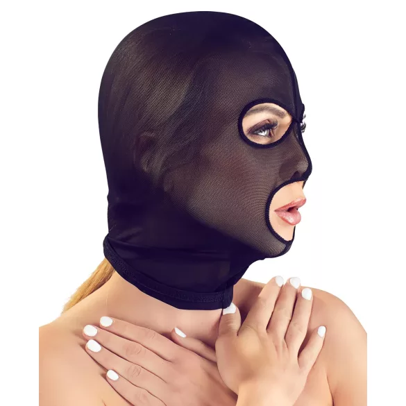 Bad Kitty - mască erotică tip plasă pentru oral - negru