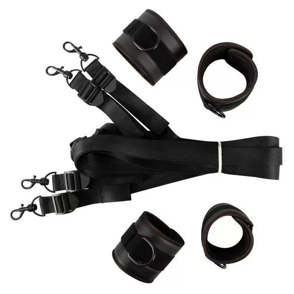 Vegan Fetish - set pentru imobilizare la pat - negru