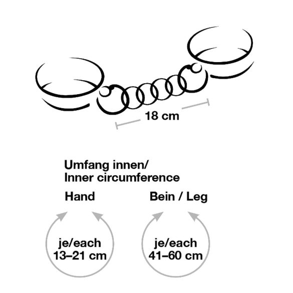 Bad Kitty - set cătușe pentru coapse (roșu)