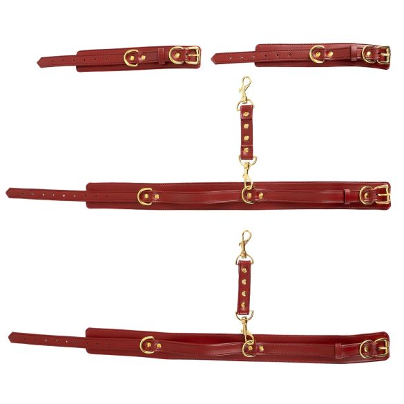 Bad Kitty - set cătușe pentru coapse (roșu)