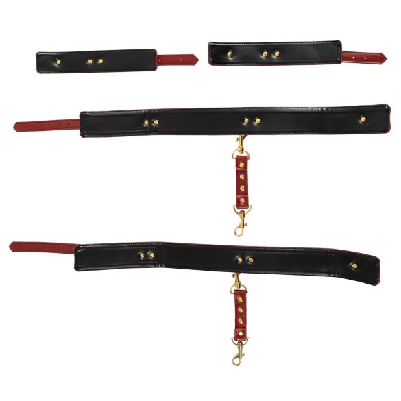 Bad Kitty - set cătușe pentru coapse (roșu)