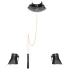 Bad Kitty - set de legare cu volane (4 piese) - negru