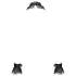 Bad Kitty - set de legare cu volane (4 piese) - negru