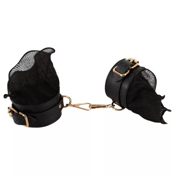 Bad Kitty - set de legare cu volane (4 piese) - negru