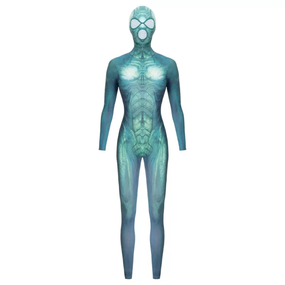 Costum de rol Reptiloid Beasty Suits - costum de joc de rol reptilian cu mască (verde) - L/XL