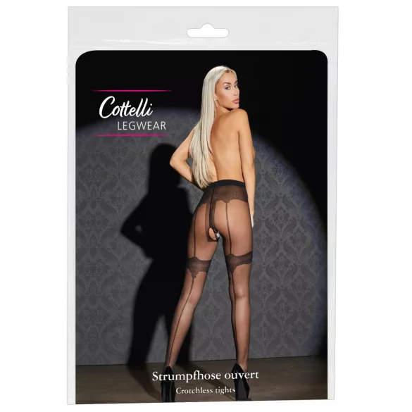 Cottelli - dres cu model exclusiv, deschis - negru