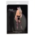 Cottelli Legwear - ciorapi cu bandă adezivă - model deschis - negru (S-L)