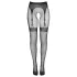 Cottelli Legwear - ciorapi cu bandă adezivă - model deschis - negru (S-L)