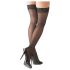 Ciorapi negri cu bandă Cottelli - Seducție cu stil - 5/XL