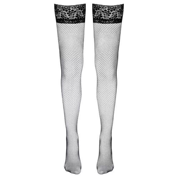 Cottelli - dresuri plasă cu bandă lată din dantelă - negru - 5