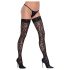Cottelli Legwear - dresuri tip portjartier cu model leopard - negru - 3