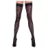 Cottelli Legwear - dresuri tip portjartier cu model leopard - negru - 4