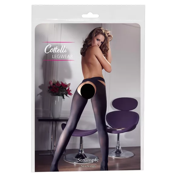 Cottelli - Dresuri cu bretele încrucișate - negru - L/XL