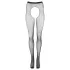 Cottelli Legwear - dres deschis strălucitor - negru (S-L)