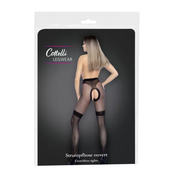 Cottelli - dresuri deschise cu inserții plasă - negru - 3