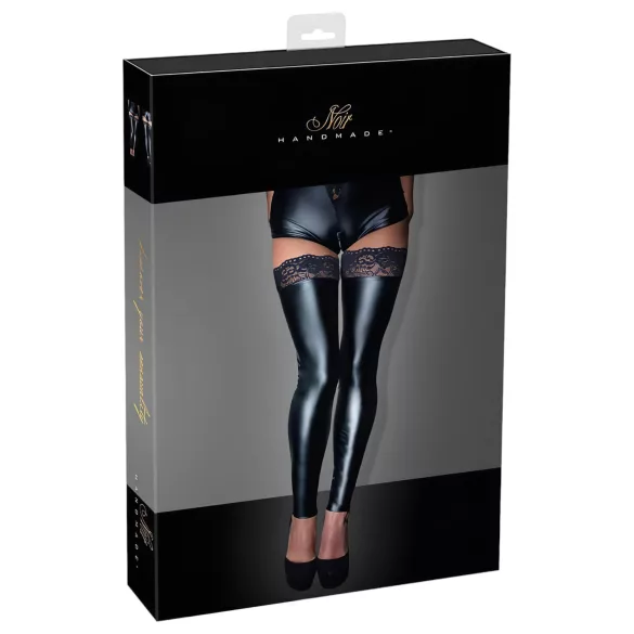 Noir - dresuri autoportante lucioase din dantelă - negru - XL