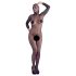 Mandy Mystery - Catsuit negru transparent cu mască - mărime S-L