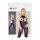 NO:XQSE - catsuit sexy deschis cu guler - negru (S-L)