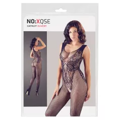   NO:XQSE - salopetă neagră din plasă, fără mâneci, deschisă (S-L)