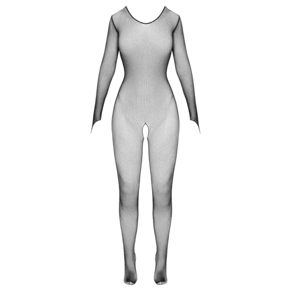 Cottelli Fantasy - body din plasă cu mâneci lungi, deschis (negru) - mărimi S-L