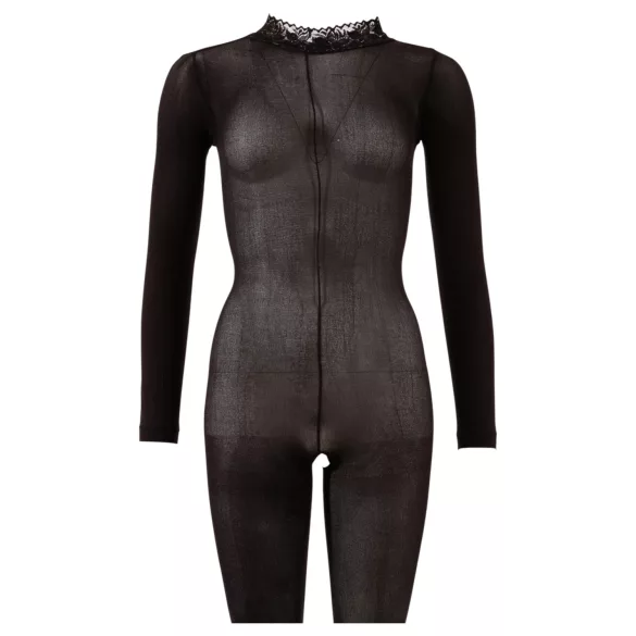 Cottelli - body transparent tip plasă cu zona inghinală deschisă (negru) - S/M