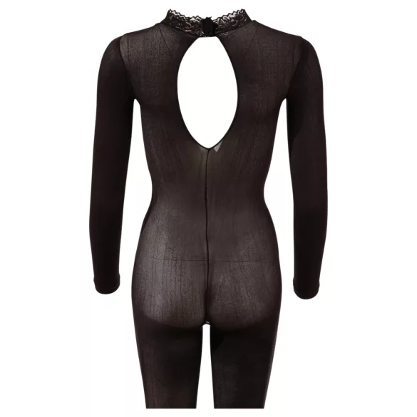 Cottelli - body transparent tip plasă cu zona inghinală deschisă (negru) - S/M