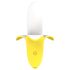 Lonely - vibrator baterie, rezistent la apă, formă banană (galben-alb)