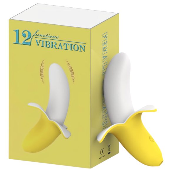 Lonely - vibrator clitoral reîncărcabil rezistent la apă banană galben-alb