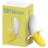 Lonely - vibrator baterie, rezistent la apă, formă banană (galben-alb)