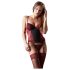 Cottelli - Corset și tanga cu trandafiri (roșu) - 85C/L