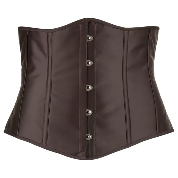 Cottelli Plus Size - corset din satin - negru - 2XL