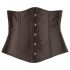 Cottelli Plus Size - Corset din satin negru - 2XL