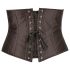 Cottelli Plus Size - Corset din satin negru - 2XL
