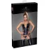 Noir - corset cu dantelă și portjartier - negru - XL