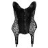 Noir - body cu portjartier - imprimeu leopard - negru - M
