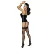 Cottelli Party - corset satin cu jartieră - negru