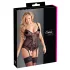 Cottelli - top damă sexy dantelă cu panglică - negru - XXL