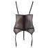 Cottelli - top damă sexy dantelă cu panglică - negru - XXXXL