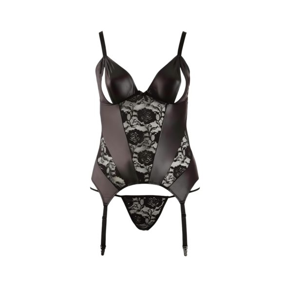 Cottelli - Top femei plus size cu model floral - negru