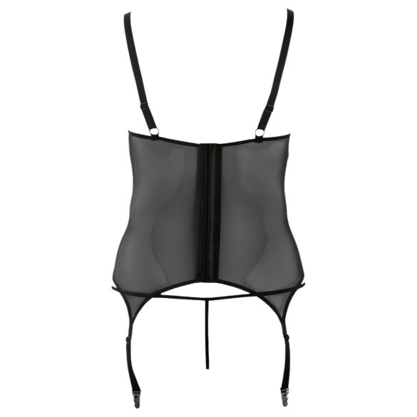 Cottelli - Top femei plus size cu model floral - negru