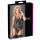 Cottelli - top transparent cu dungi lucioase - negru