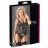 Cottelli - top transparent cu dungi lucioase - negru
