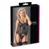 Cottelli - top transparent cu dungi lucioase - negru - M