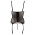 Cottelli - top transparent cu dungi lucioase - negru - XL
